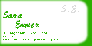 sara emmer business card